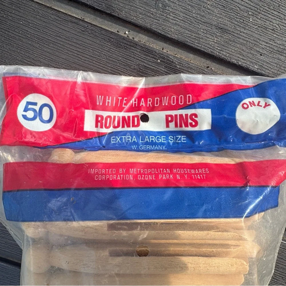 Wooden Clothes Pins SEALED Pack of 50